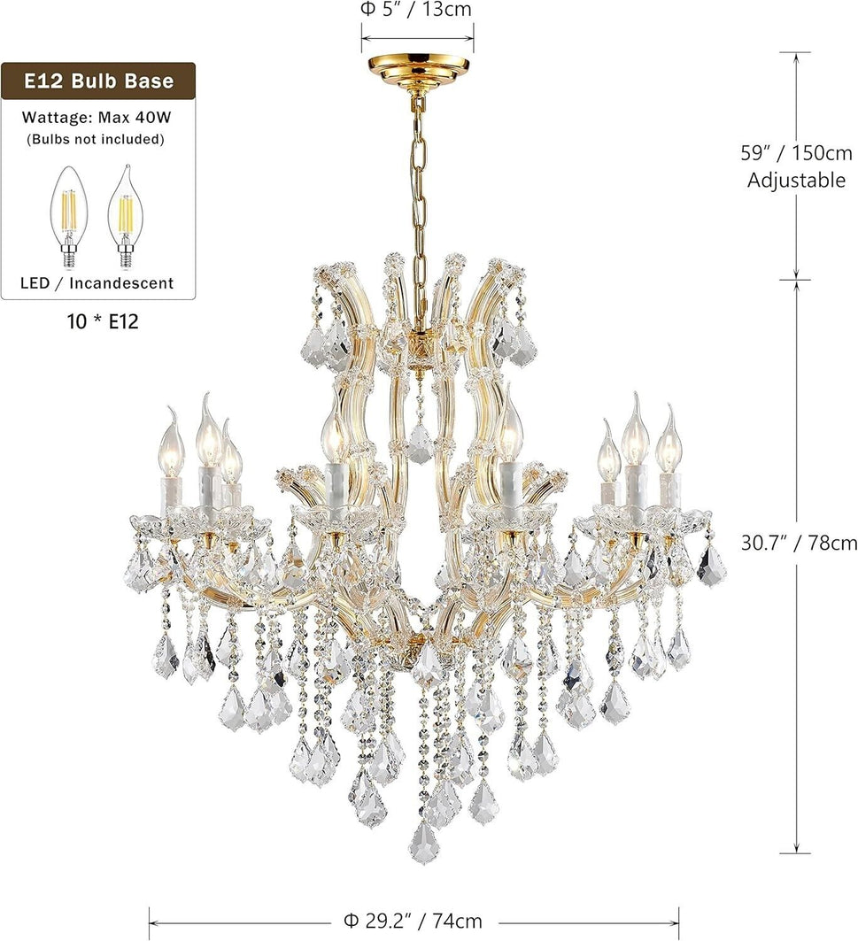 Jaleena 15 - Light Crystal Dimmable Tiered Chandelier
