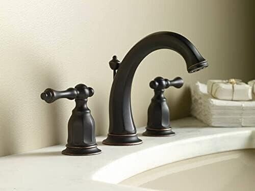 KOHLER Kelston Widespread Bathroom Sink Faucet, Drain Included, 3 Hole