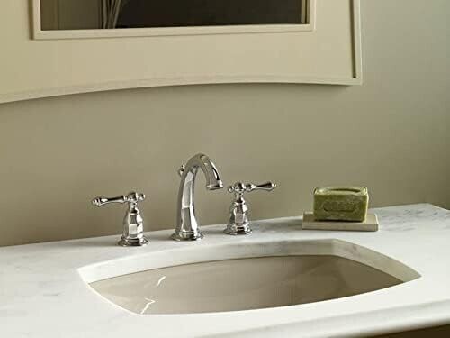KOHLER Kelston Widespread Bathroom Sink Faucet, Drain Included, 3 Hole