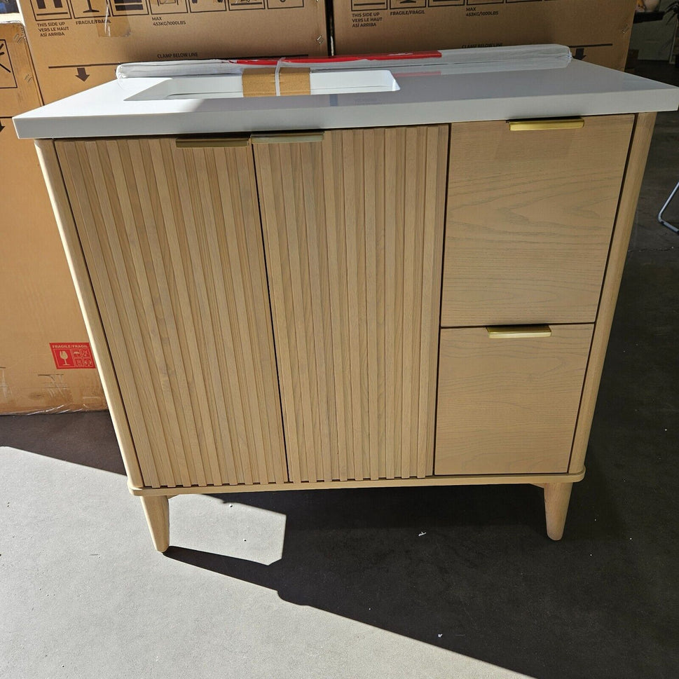 OVE 36 inch Rustic Ash Bathroom Vanity