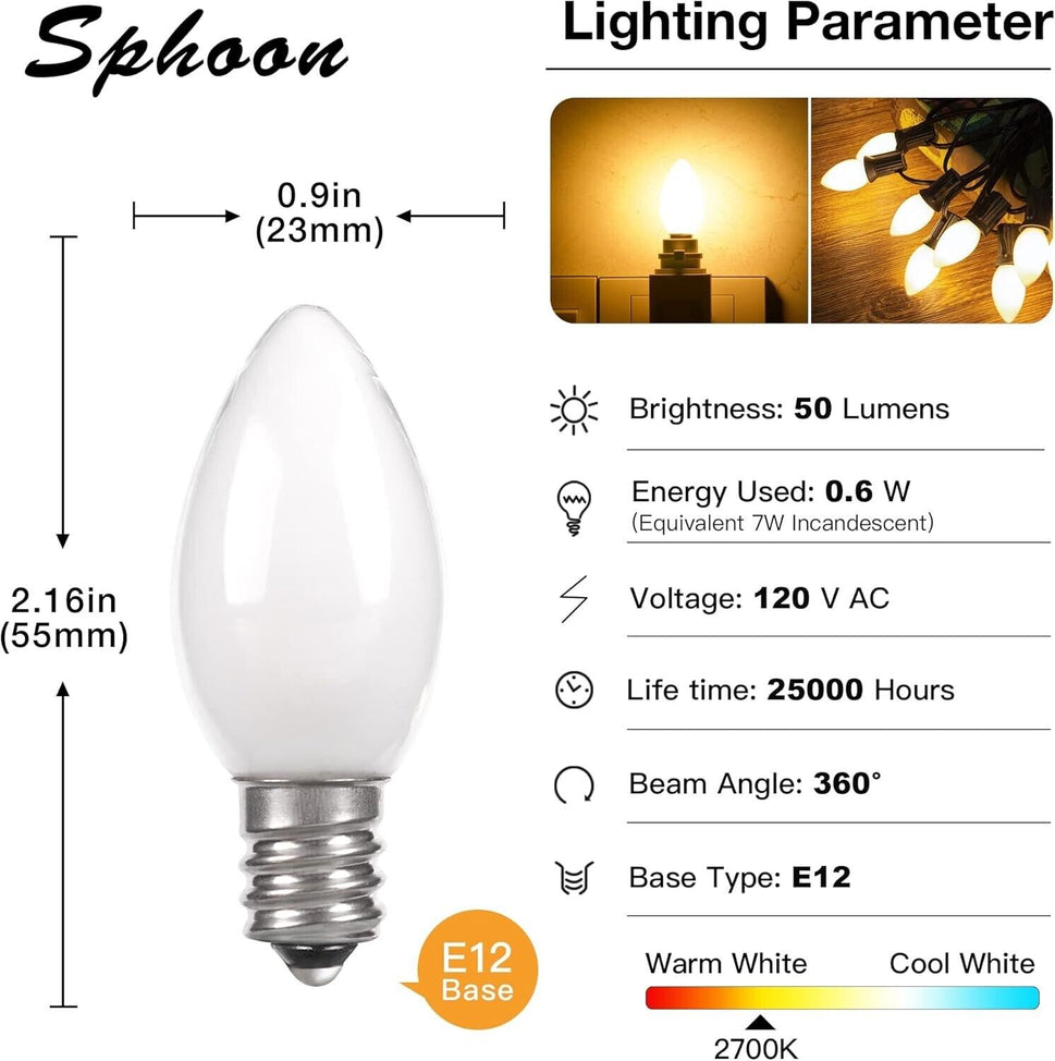 NEW Feit Electric 7Watt WHITE Night Light Bulbs 2-pack