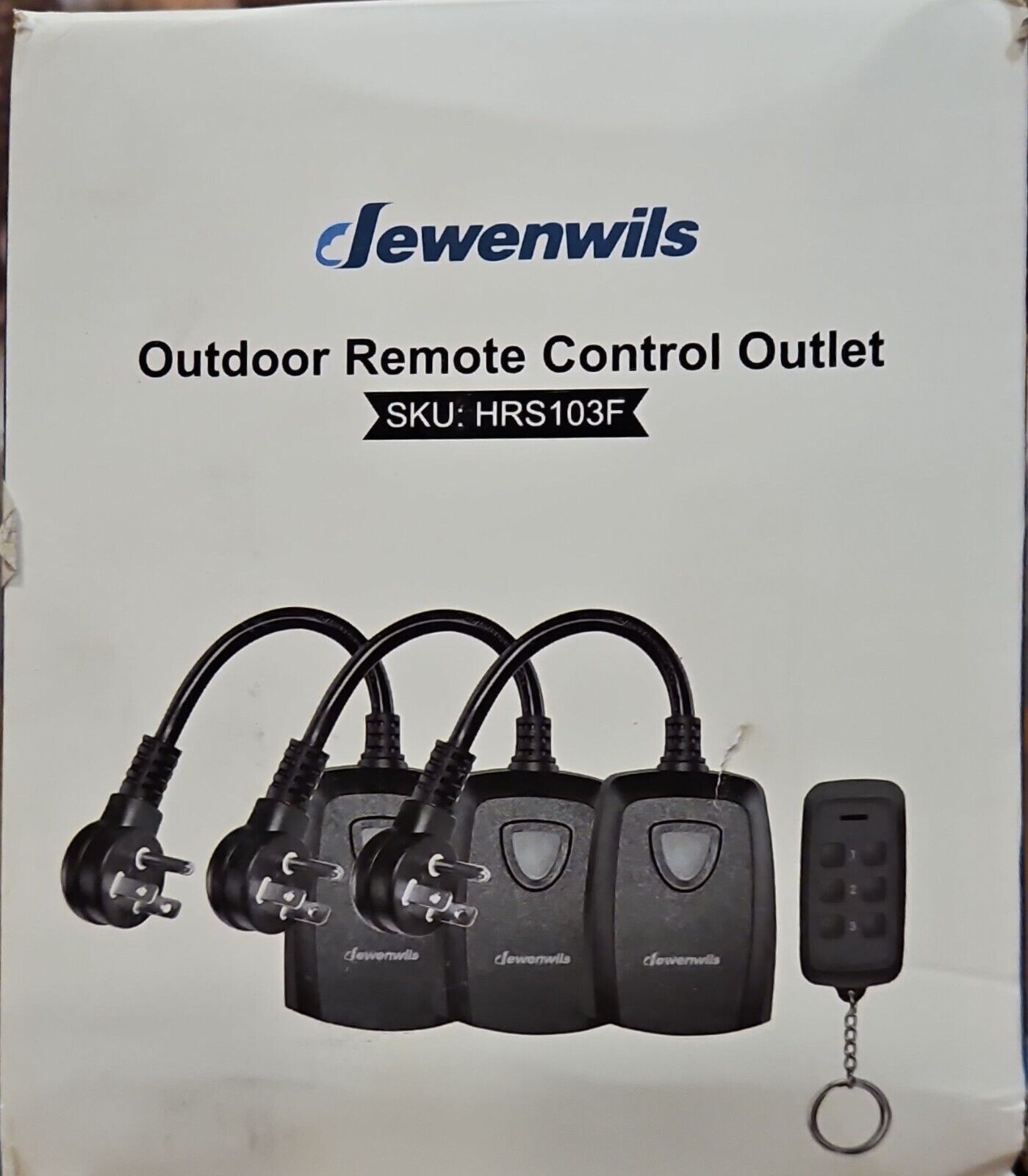 Lewenwils Outdoor Remote Control Outlet 3-pk