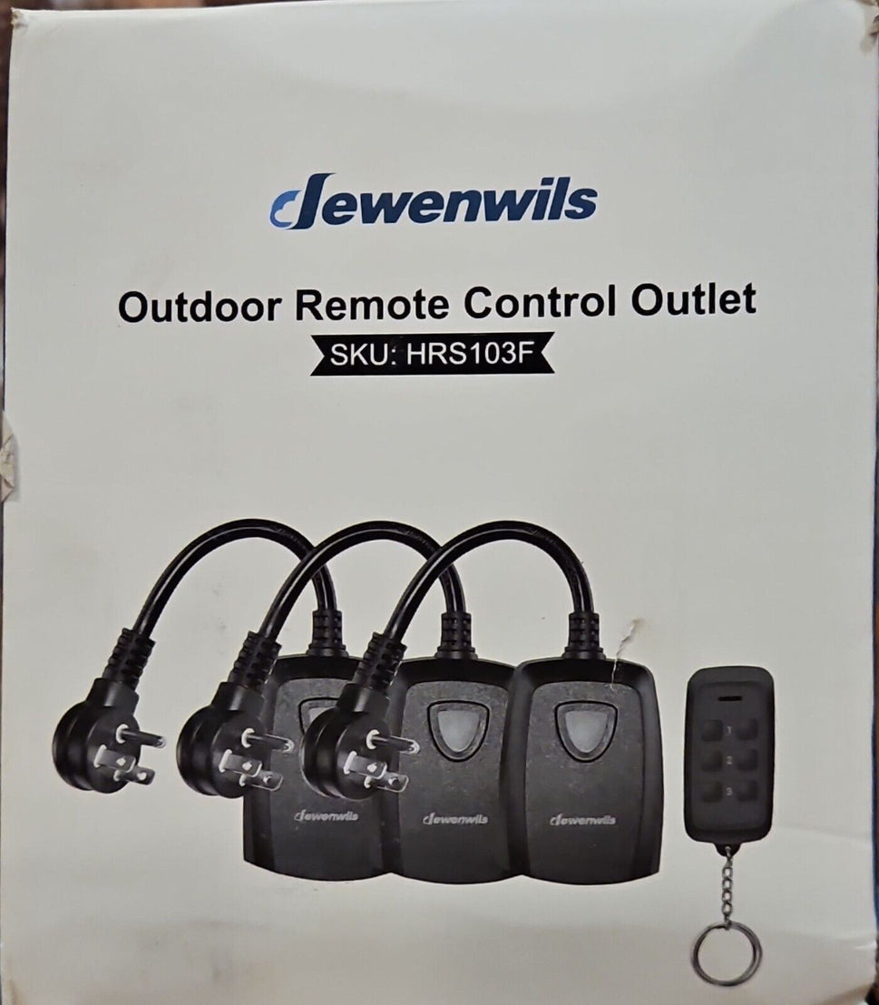 Lewenwils Outdoor Remote Control Outlet 3-pk