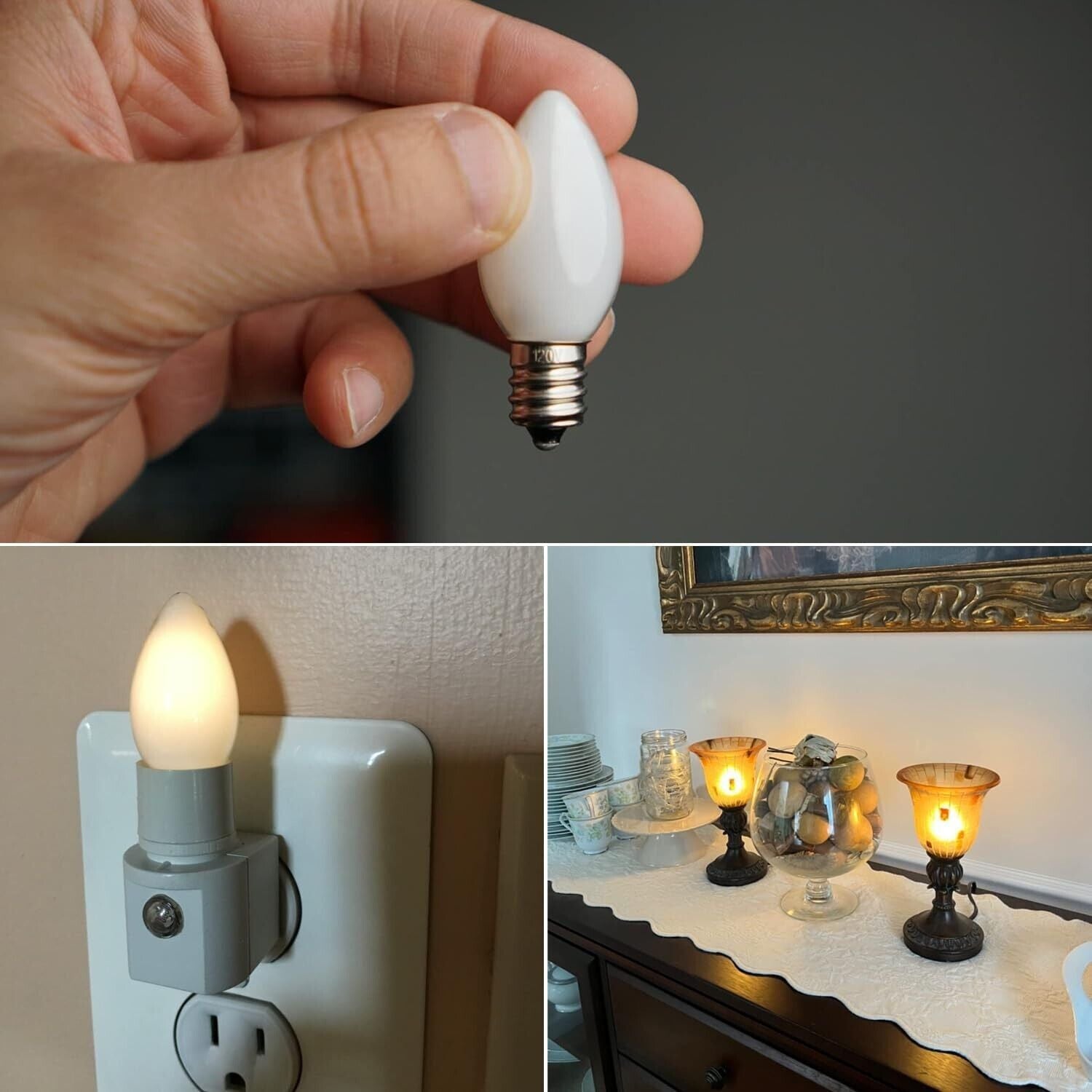 NEW Feit Electric 7Watt WHITE Night Light Bulbs 2-pack