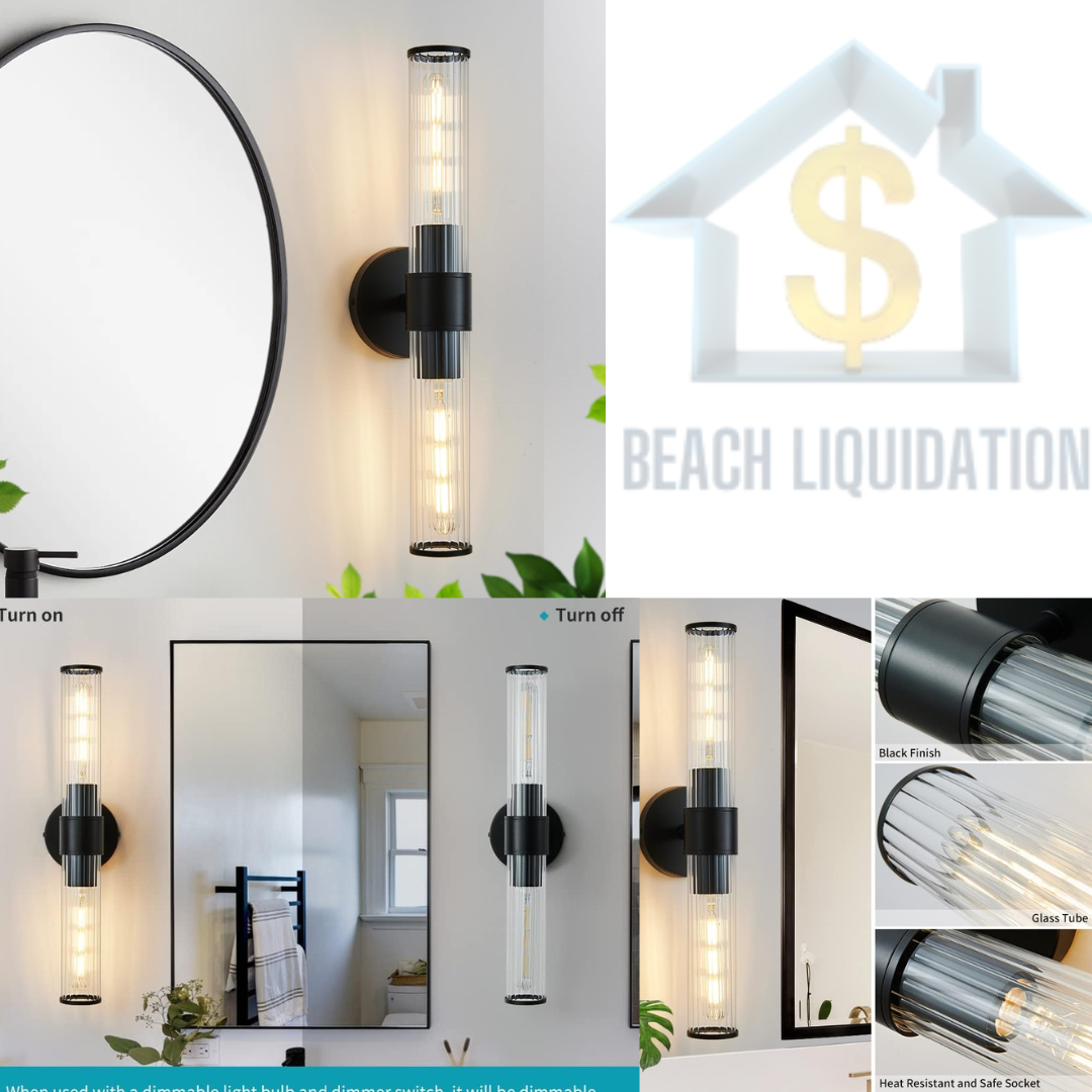 WL3393B-BK Black Wall Sconce