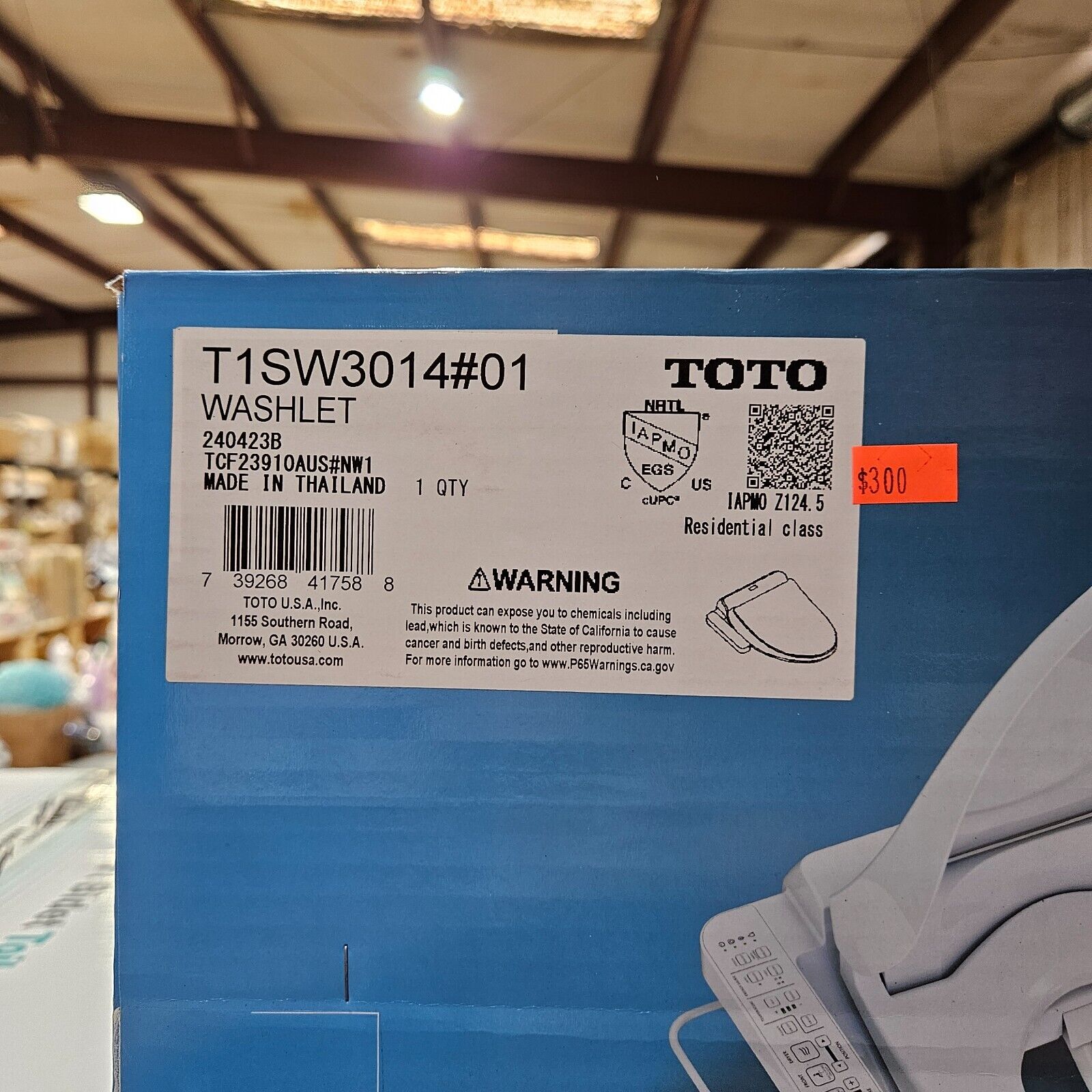 Toto T1SW3014#01 Washlet Bidet Seat for Elongated Toilets **NEW IN Box**