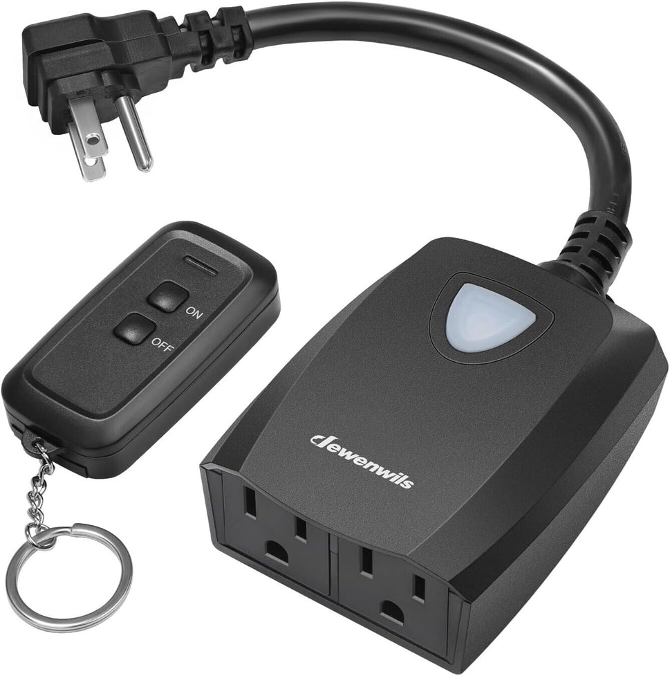 Lewenwils Outdoor Remote Control Outlet 3-pk