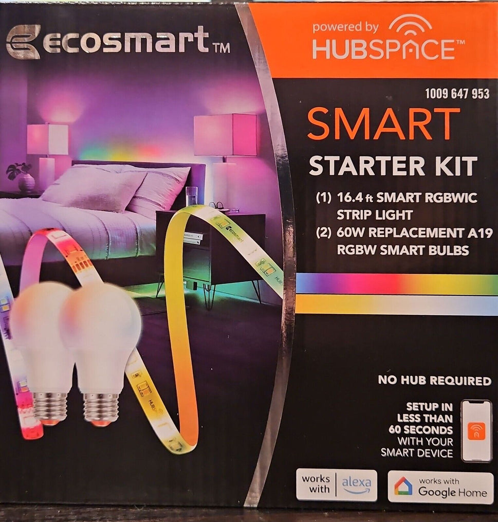 ecosmart SMART Starter Kit (Color Changing LED Strip Light & Smart Bulbs) - NEW