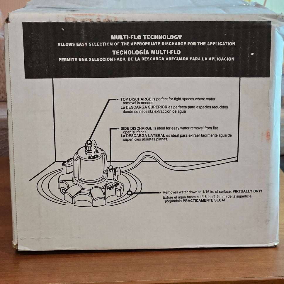 Wayne WWB WaterBUG Submersible Pump 1/6 hp  .16 hp 1350 gph  NEW